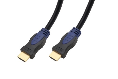 Wize WAVC-HDMI-1.8M  кабель HDMI, эргономичный коннектор синего цвета, цвет черный